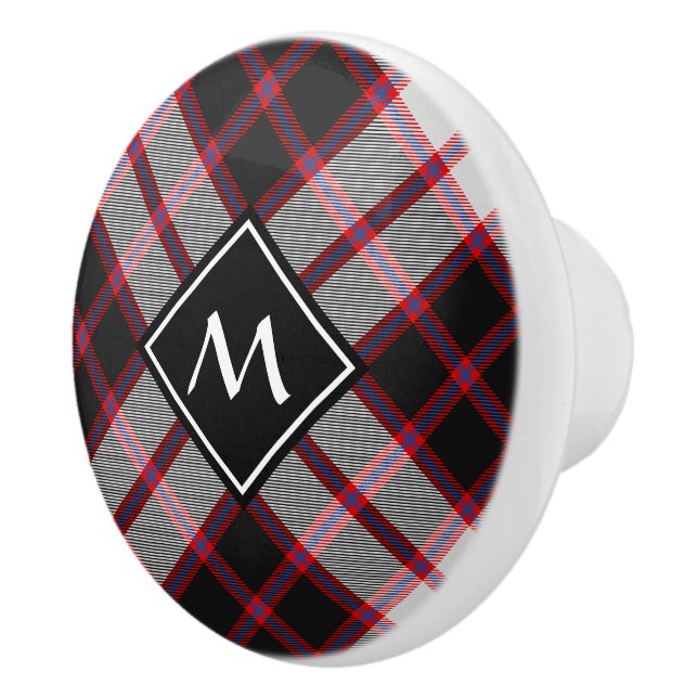 Clan MacPherson Hunting Tartan Ceramic Knob (Right)