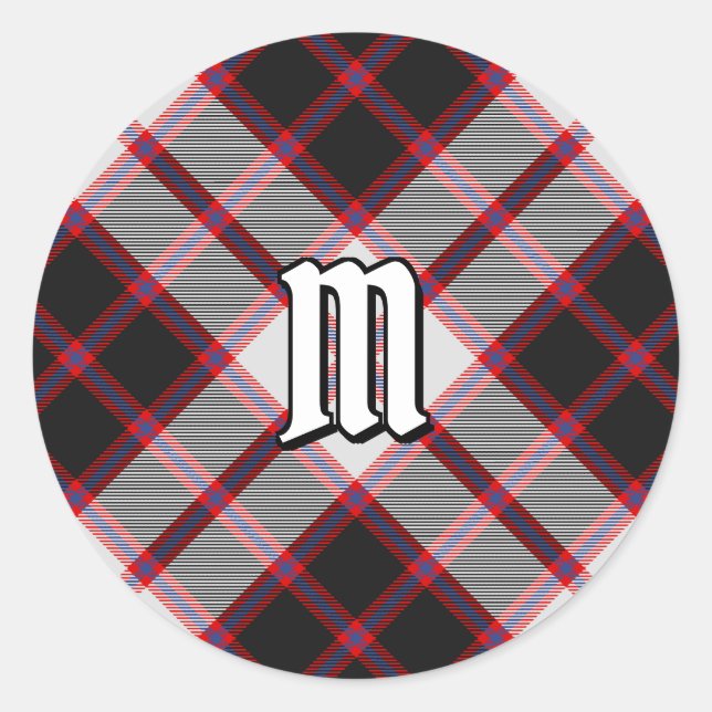 Clan MacPherson Hunting Tartan Classic Round Sticker (Front)