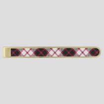 Clan MacPherson Hunting Tartan Gold Finish Tie Bar