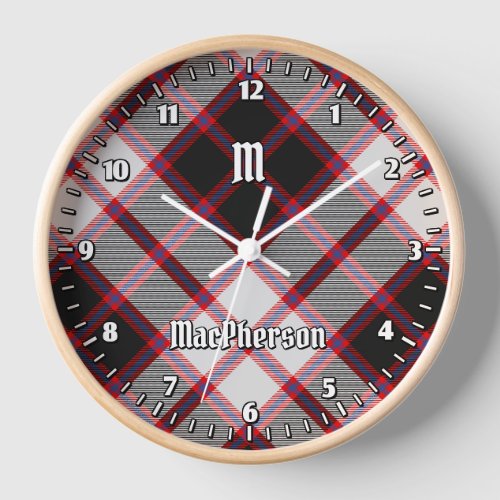 Clan MacPherson Hunting Tartan Large Clock
