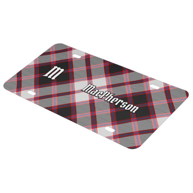 Clan MacPherson Hunting Tartan License Plate (Side)