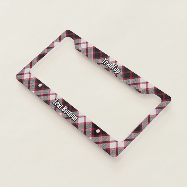 Clan MacPherson Hunting Tartan License Plate Frame (3/4)