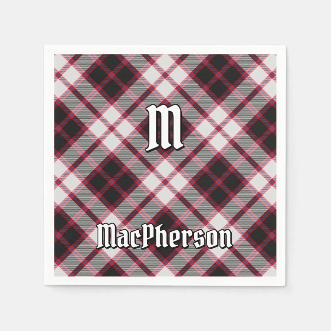 Clan MacPherson Hunting Tartan Napkins (Front)
