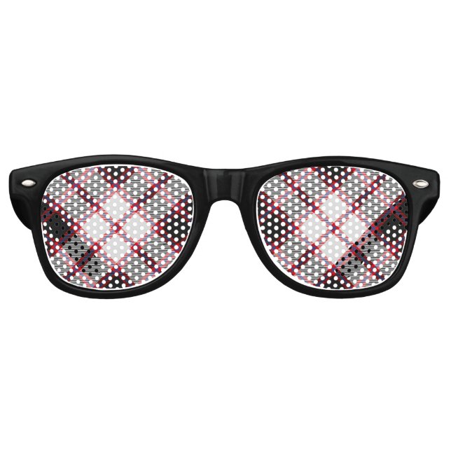 Clan MacPherson Hunting Tartan Retro Sunglasses (Front)