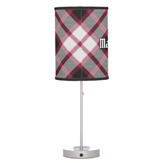 Clan MacPherson Hunting Tartan Table Lamp (Back)
