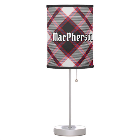 Clan MacPherson Hunting Tartan Table Lamp (Left)