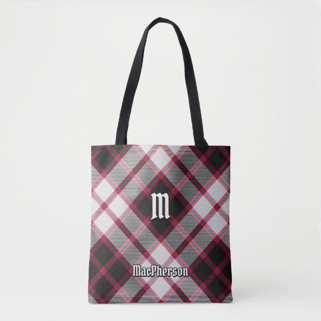 Clan MacPherson Hunting Tartan Tote Bag (Front)