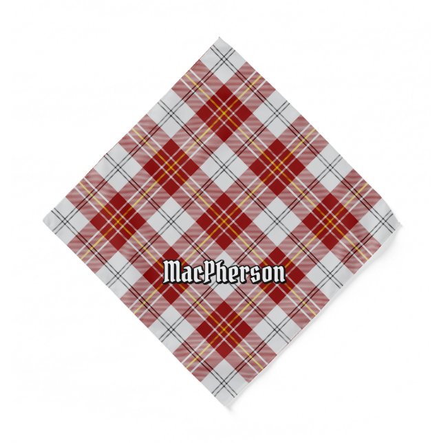 Clan MacPherson Red Dress Tartan Bandana (Front)