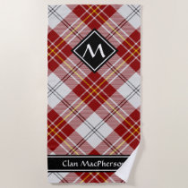 Clan MacPherson Red Dress Tartan Beach Towel