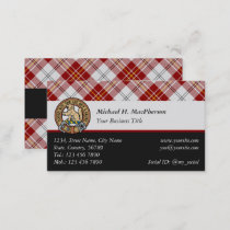 Clan MacPherson Red Dress Tartan Business Card