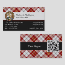 Clan MacPherson Red Dress Tartan Business Card