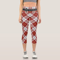 Clan MacPherson Red Dress Tartan Capri Leggings