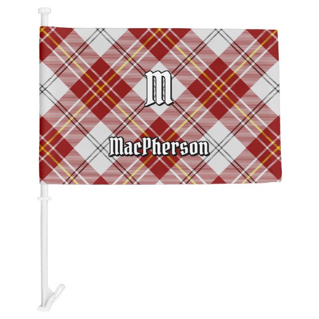 Clan MacPherson Red Dress Tartan Car Flag (Front)