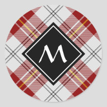 Clan MacPherson Red Dress Tartan Classic Round Sticker
