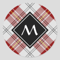 Clan MacPherson Red Dress Tartan Classic Round Sticker