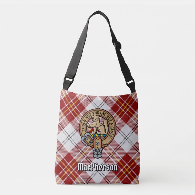 Clan MacPherson Red Dress Tartan Crossbody Bag (Front)