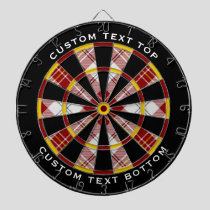 Clan MacPherson Red Dress Tartan Dart Board