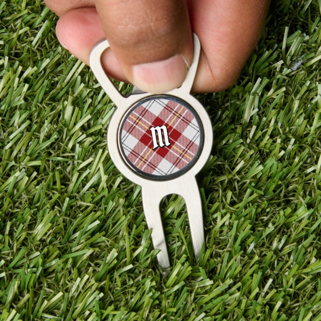 Clan MacPherson Red Dress Tartan Divot Tool (Insitu 1)