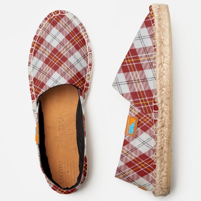 Clan MacPherson Red Dress Tartan Espadrilles (Side)