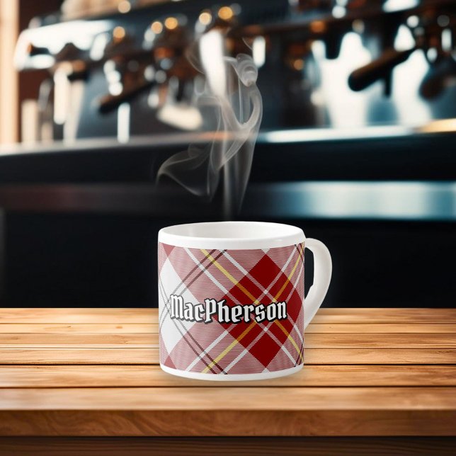 Clan MacPherson Red Dress Tartan Espresso Cup (Creator Uploaded)