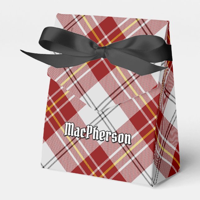 Clan MacPherson Red Dress Tartan Favor Box (Front Side)