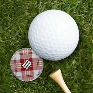 Clan MacPherson Red Dress Tartan Golf Ball Marker
