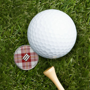 Clan MacPherson Red Dress Tartan Golf Ball Marker