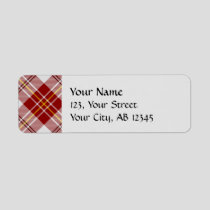 Clan MacPherson Red Dress Tartan Label