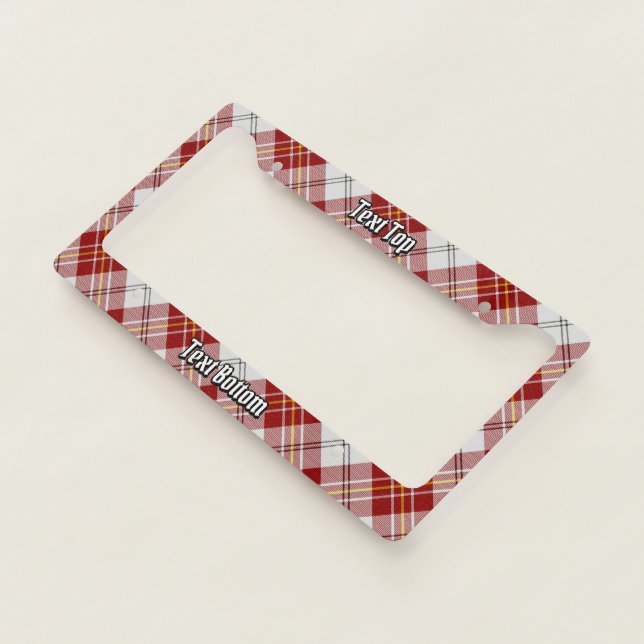 Clan MacPherson Red Dress Tartan License Plate Frame (3/4)