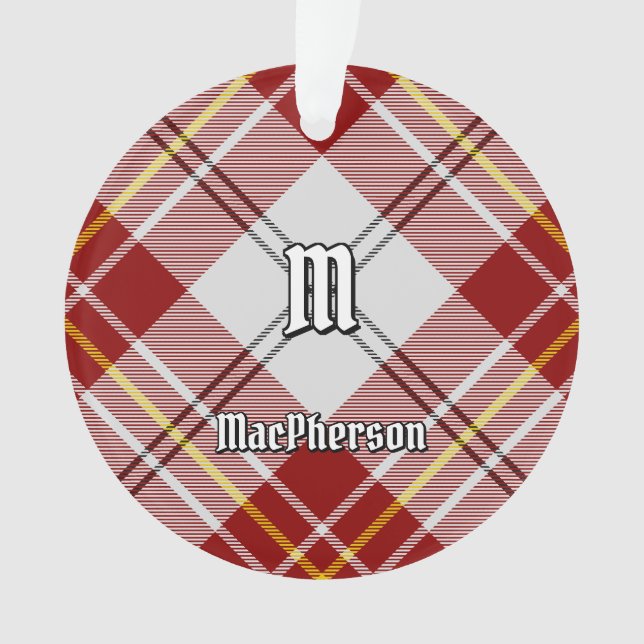 Clan MacPherson Red Dress Tartan Ornament (Front)
