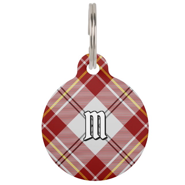 Clan MacPherson Red Dress Tartan Pet ID Tag (Front)