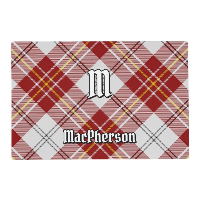 Clan MacPherson Red Dress Tartan Placemat (Front)