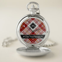 Clan MacPherson Red Dress Tartan Pocket Watch
