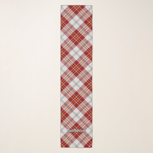 Clan MacPherson Red Dress Tartan Scarf (Front)