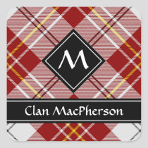 Clan MacPherson Red Dress Tartan Square Sticker