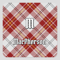 Clan MacPherson Red Dress Tartan Square Sticker