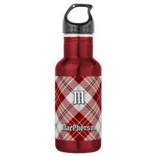 Clan MacPherson Red Dress Tartan Stainless Steel Water Bottle