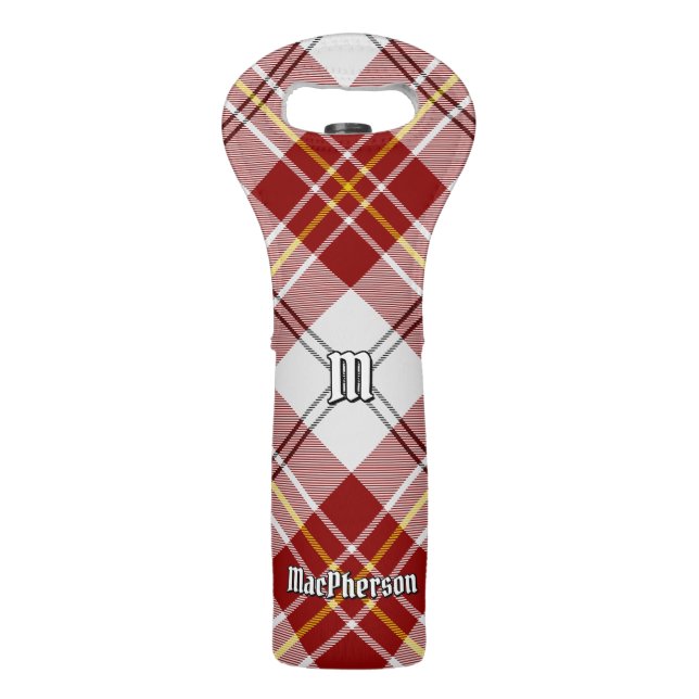 Clan MacPherson Red Dress Tartan Wine Bag (Front)