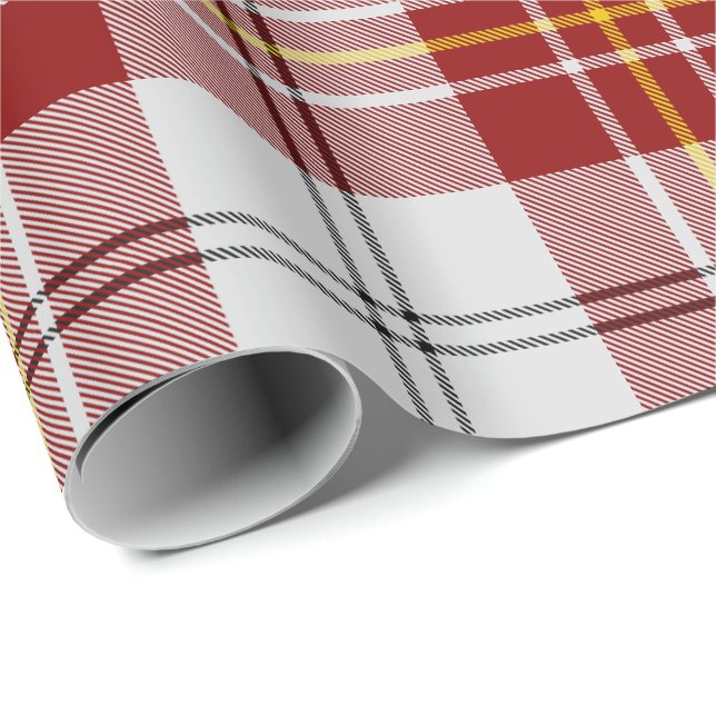 Clan MacPherson Red Dress Tartan Wrapping Paper (Roll Corner)