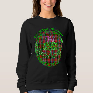 Clan Macpherson Scottish Tartan Celtic Thistle Sweatshirt
