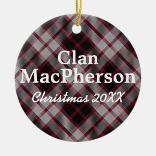 Clan MacPherson Scottish Tartan Ceramic Ornament
