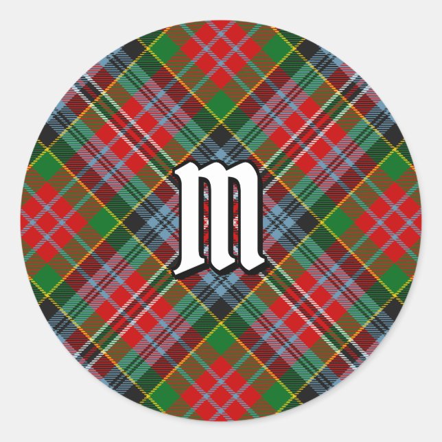Clan MacPherson Tartan Classic Round Sticker (Front)
