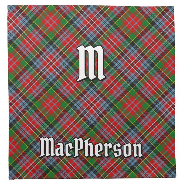 Clan MacPherson Tartan Cloth Napkin (Front)