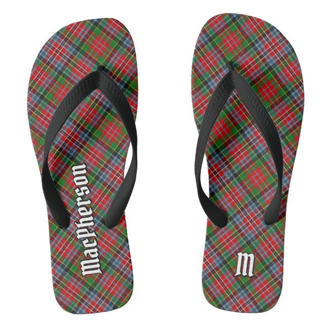 Clan MacPherson Tartan Flip Flops (Footbed)
