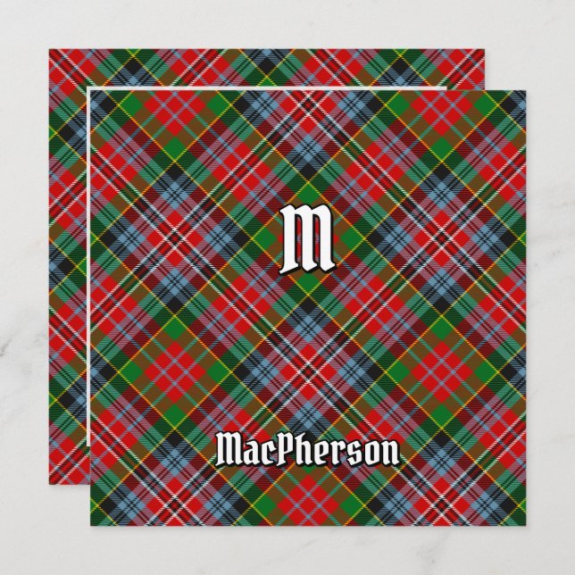 Clan MacPherson Tartan Invitation (Front/Back)