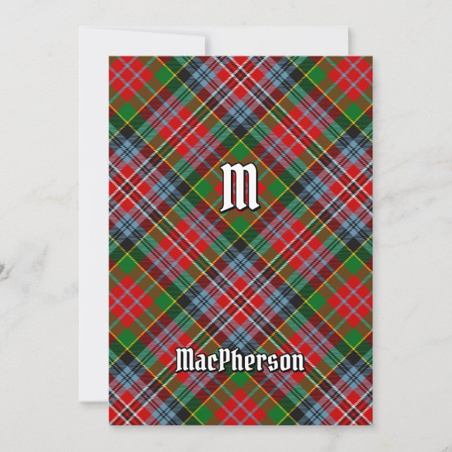 Clan MacPherson Tartan Invitation (Front)