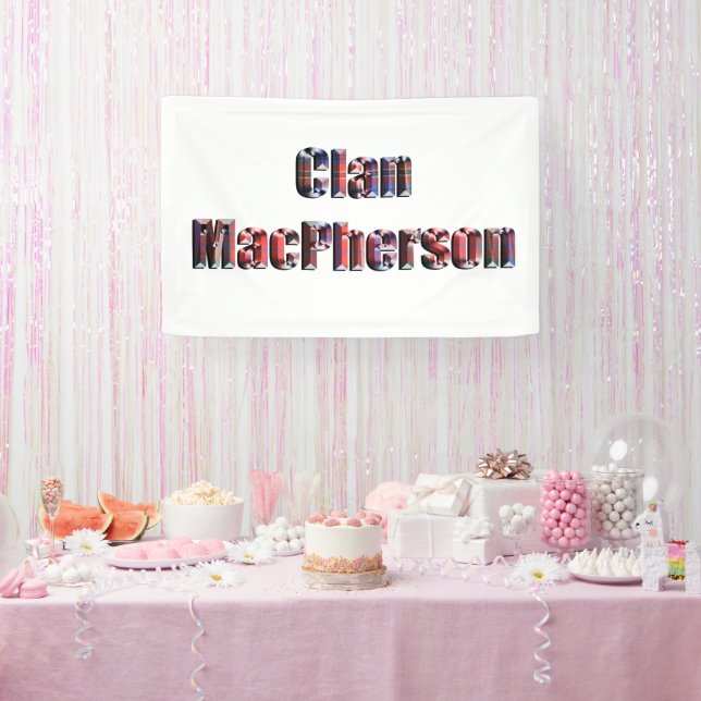 Clan MacPherson Tartan Logo, Banner (Party)