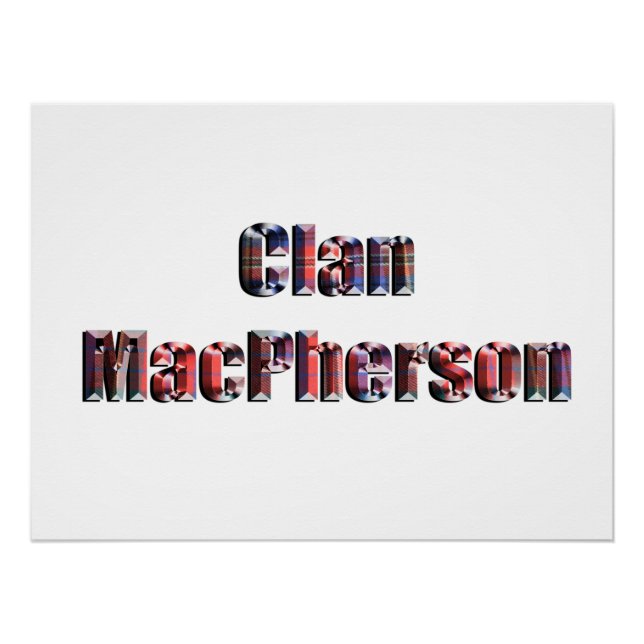 Clan MacPherson Tartan Logo, Poster (Front)
