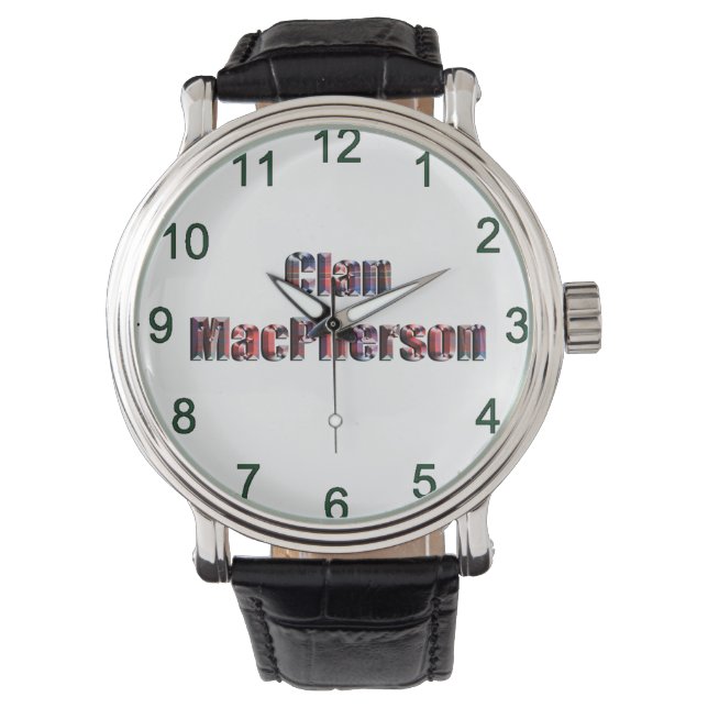 Clan MacPherson Tartan Logo, Watch (Front)