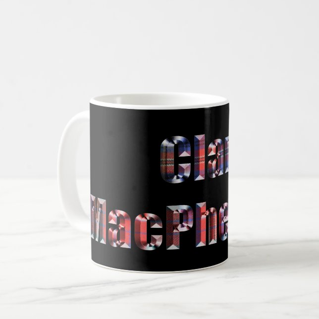 Clan Macpherson Tartan Name, Mug (Front Left)